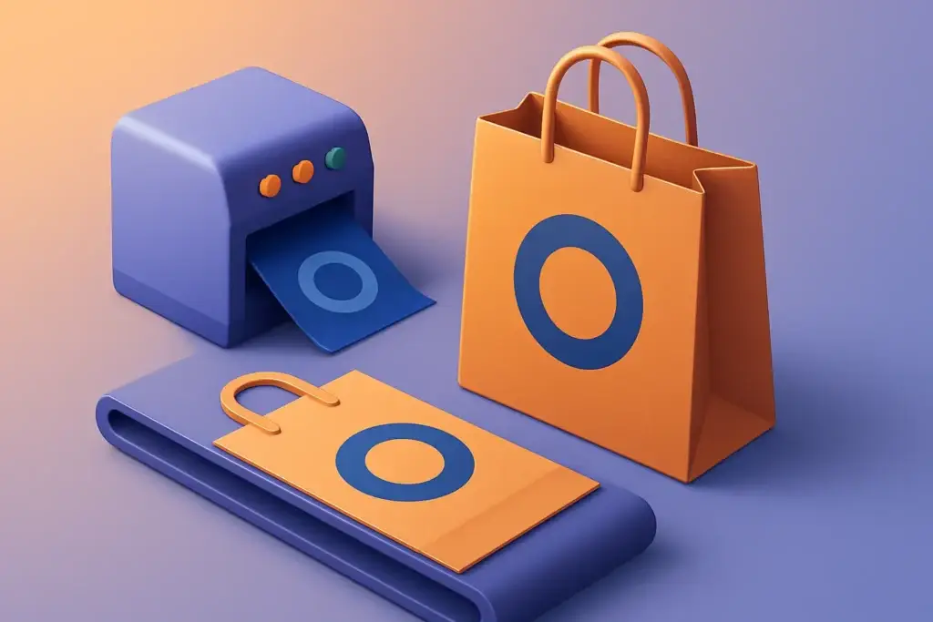 طباعة أكياس ورقية بشعار يرفع قيمة علامتك